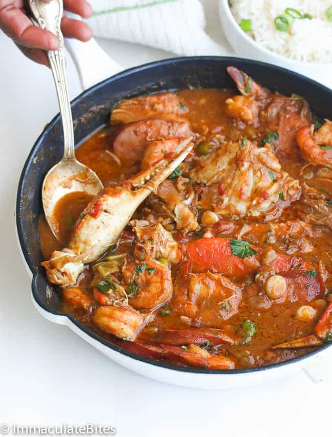 Chicken Shrimp and Sausage Gumbo - Immaculate Bites