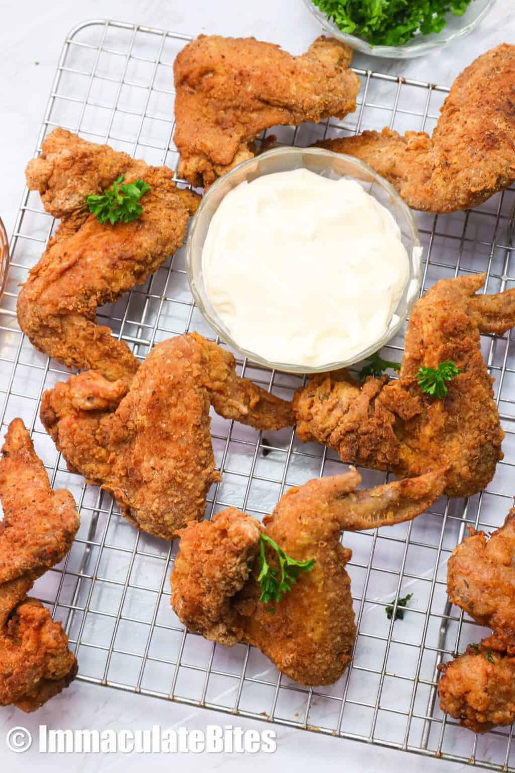 Fried Chicken Wings Immaculate Bites