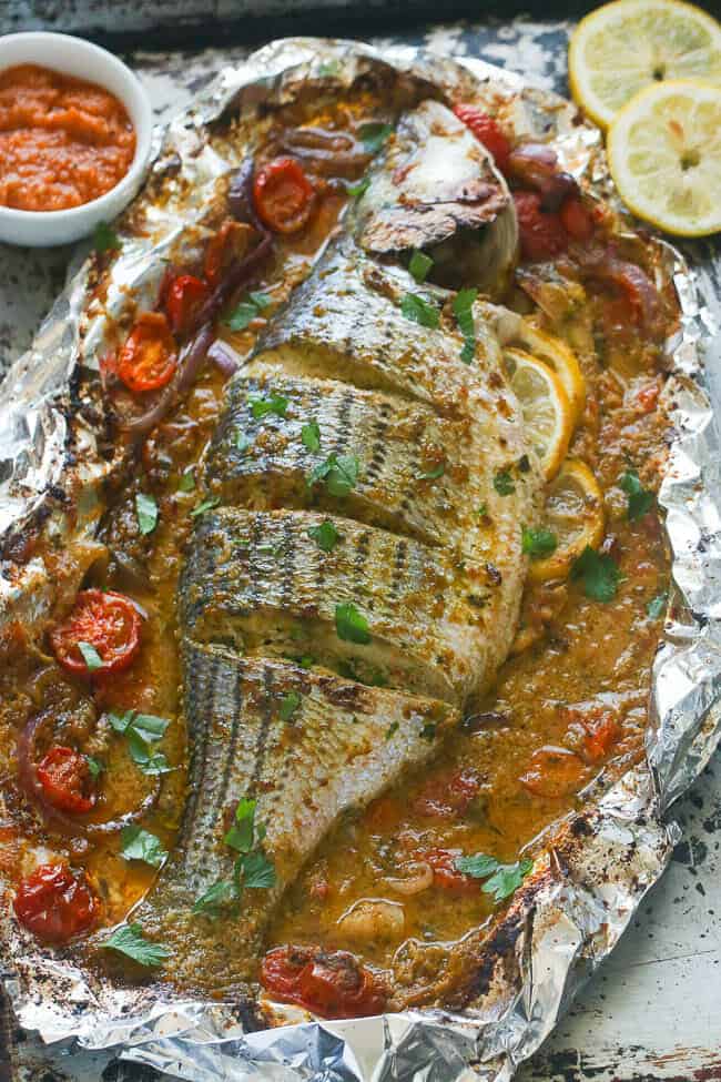 Whole Baked Sea Bass - Immaculate Bites