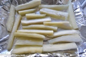 Baked Crispy Cassava Fries (Yuca Fries)
