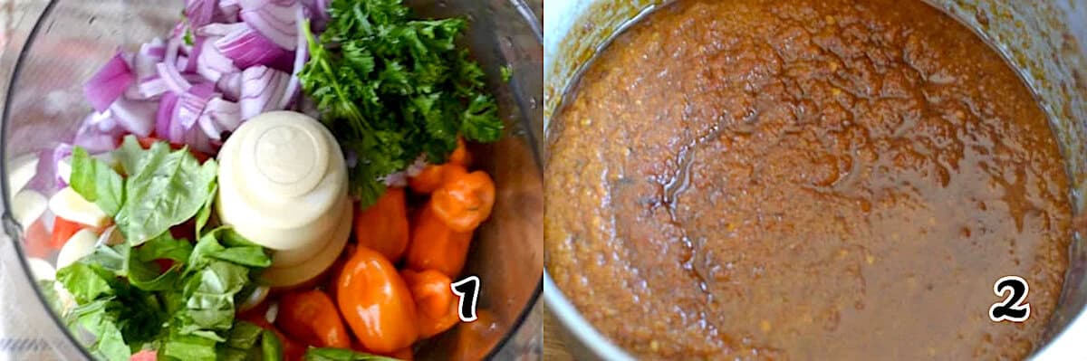 Puree the ingredients and simmer them into a delectably spicy sauce