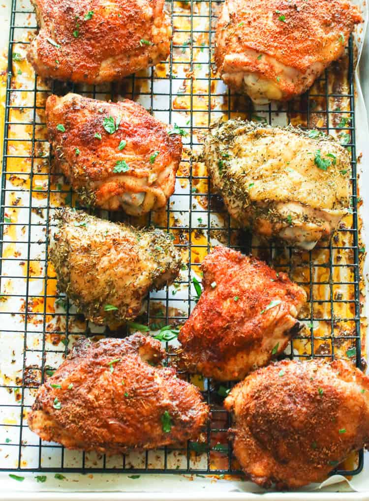 Baked Crispy Chicken Thighs - Immaculate Bites
