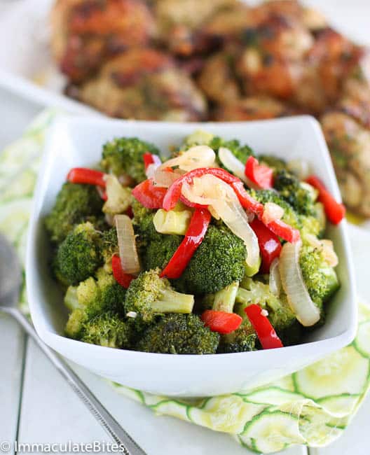 Spicy Roast garlic broccoli 