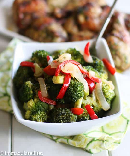 Spicy Roast garlic broccoli 