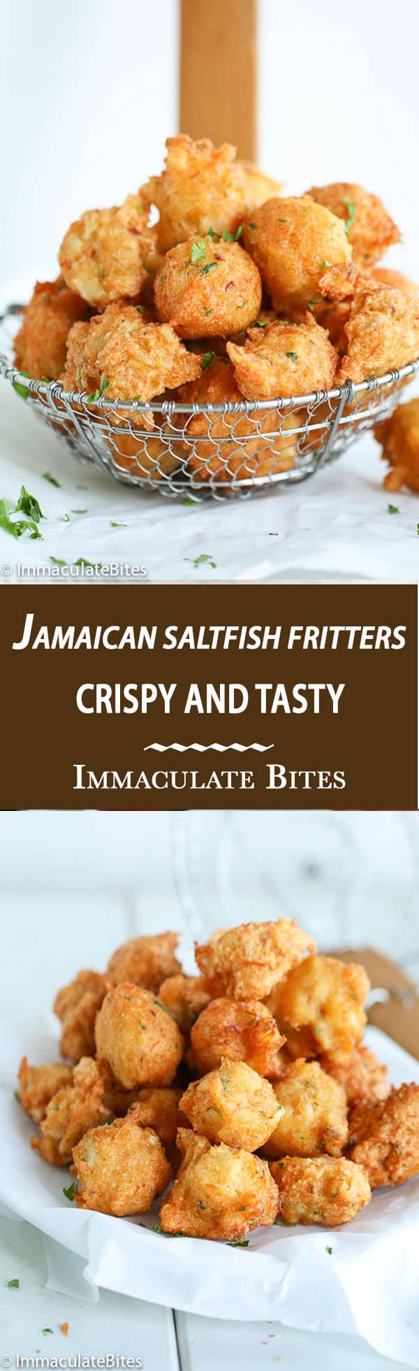 Spiced Jamaican Saltfish fritters – Crispy on the outside and soft on the inside a tastebud sensation!