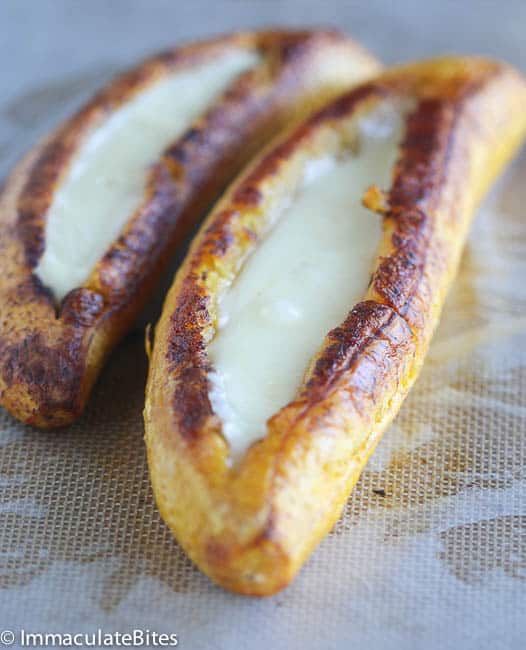 BAKED PLANTAINS WITH CHEESE