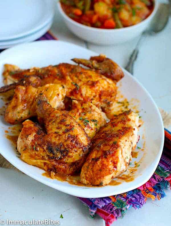 Insanely good baked chicken with East African spices