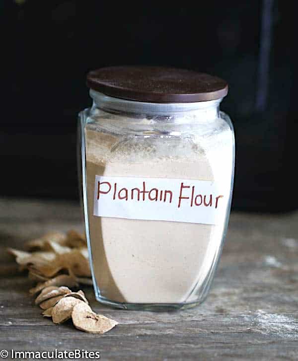 Homemade plantain flour makes for easy gluten-free baking and almost instant fufu
