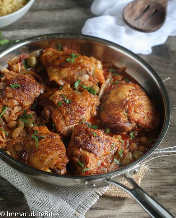 Moroccan slow cooker chicken thighs