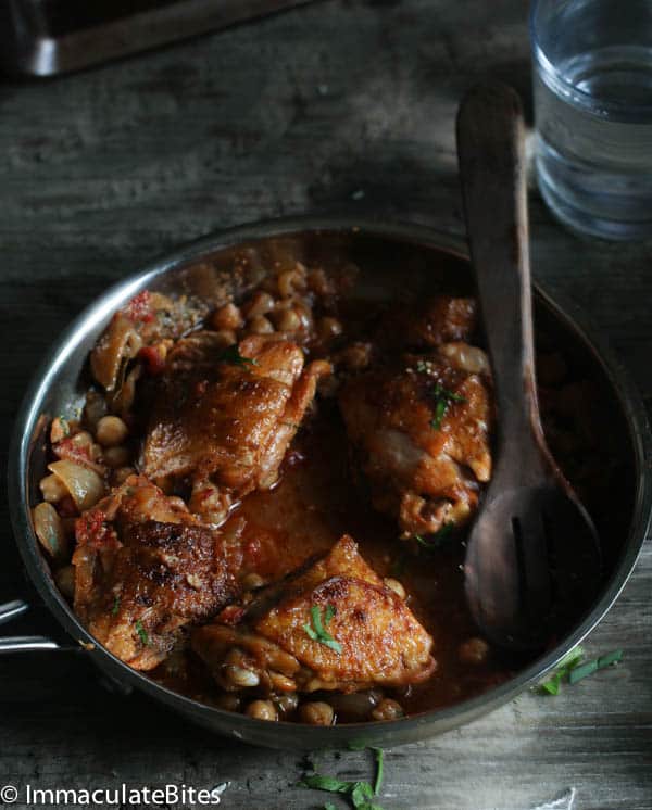 Moroccan slow cooker chicken thighs