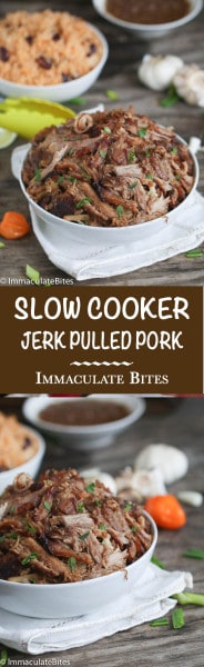 Slow Cooker Jerk Pulled Pork - Immaculate Bites