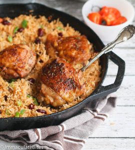 One Pot Caribbean Jerk Chicken & Rice