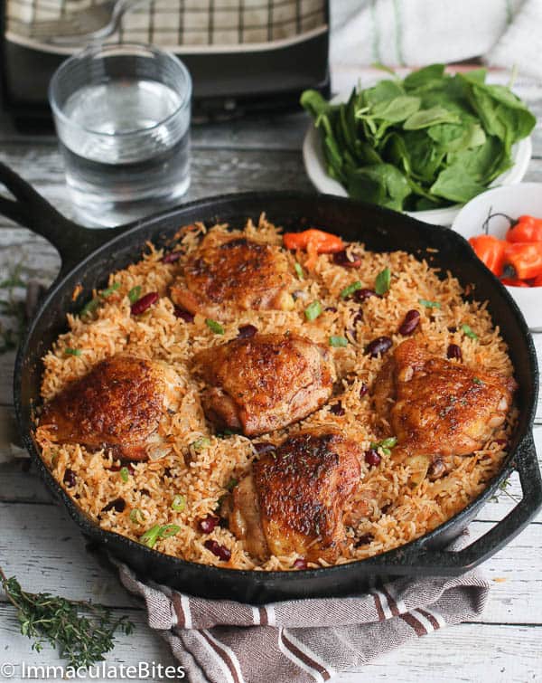 One Pot Caribbean Jerk Chicken & Rice