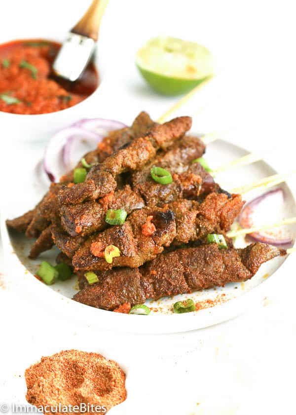 Curry Beef Satay skewers