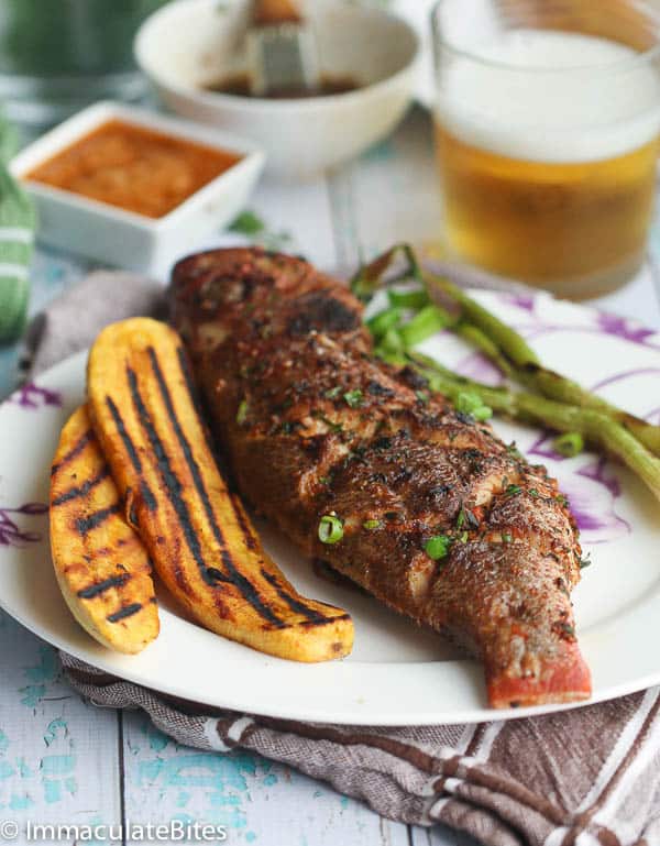 Caribbean Grilled Whole Red Snapper - Immaculate Bites