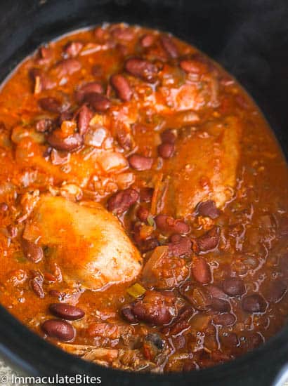 slow cooker chicken and beans