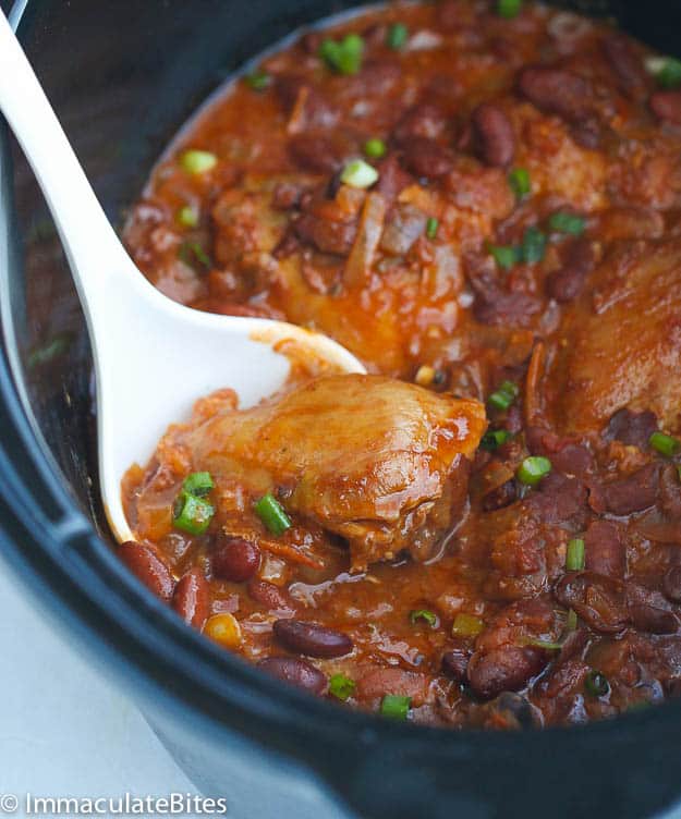 Slow Cooker Chicken and Beans Stew 