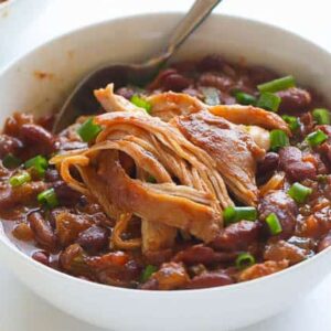 Slow cooker chicken and bean stew for Caribbean comfort food