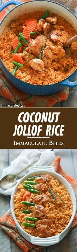 Coconut Jollof Rice - Immaculate Bites