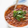 Enjoying pure comfort food with a tasty bowl of Puerto Rican Style Beans