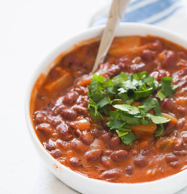 Enjoying pure comfort food with a tasty bowl of Puerto Rican Style Beans