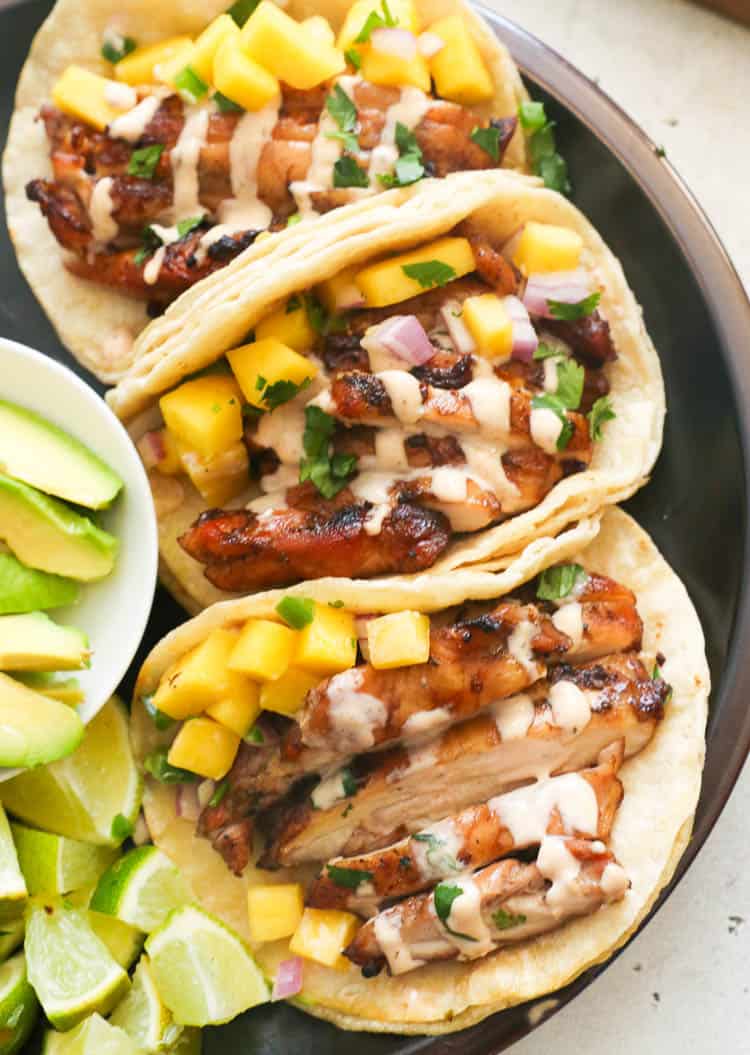 Grill Jerk Chicken Tacos - Immaculate Bites
