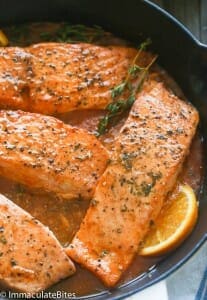 Orange Honey Glazed Salmon - Immaculate Bites