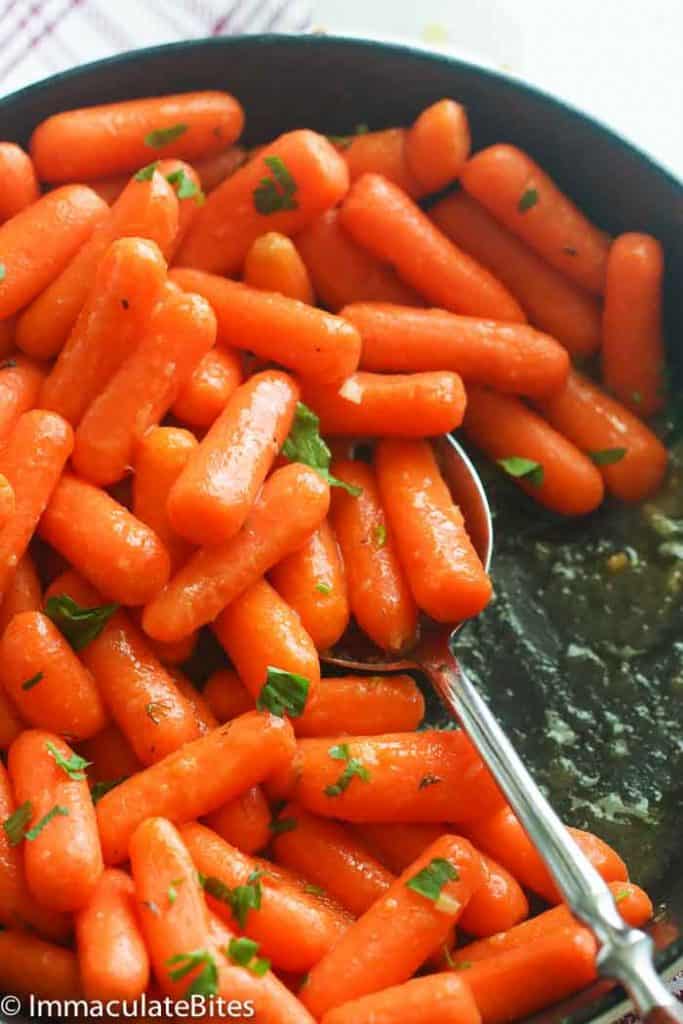 Honey Glazed Baby Carrots - Immaculate Bites