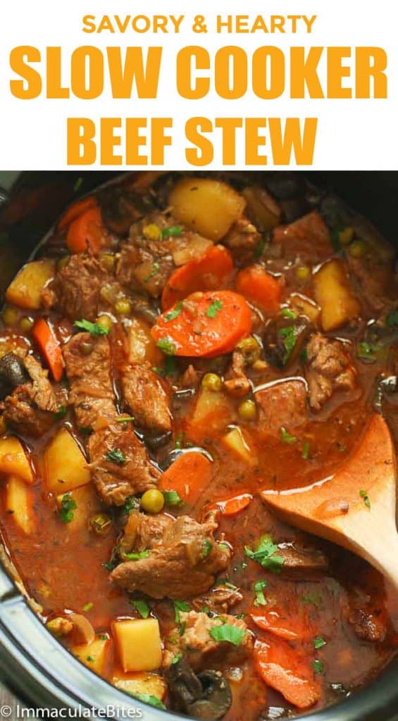 Slow Cooker Beef Stew Immaculate Bites