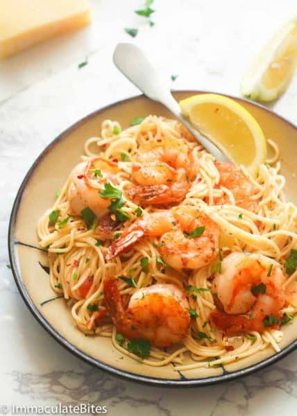 Shrimp Scampi Pasta - Immaculate Bites