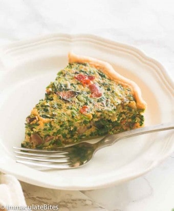 Spinach Quiche - Immaculate Bites