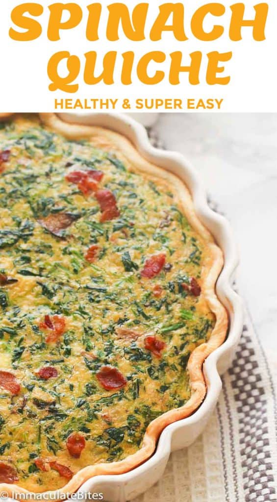 Spinach Quiche - Immaculate Bites