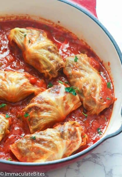 Stuffed Cabbage Rolls - Immaculate Bites