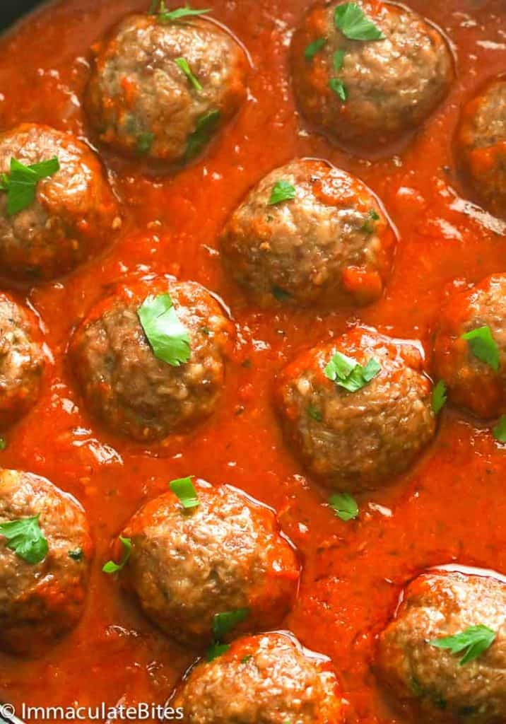 Baked Meatballs - Immaculate Bites