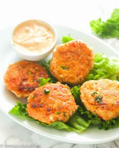 Old-Fashioned Salmon Patties - Immaculate Bites