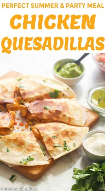 Chicken Quesadilla - Immaculate Bites