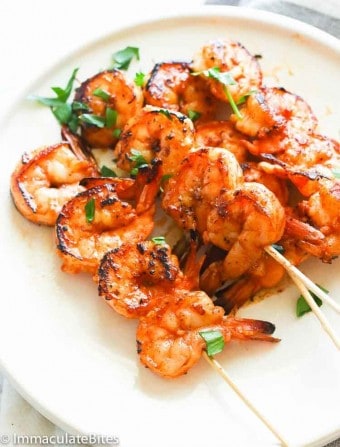 Marinated Grilled Shrimp - Immaculate Bites