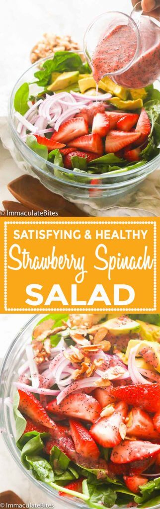 Strawberry Spinach Salad - Immaculate Bites