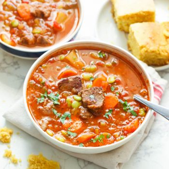 Vegetable Beef Soup (Plus VIDEO) - Immaculate Bites