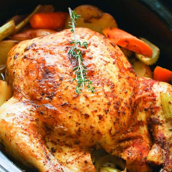 Slow Cooker Whole Chicken - Immaculate Bites