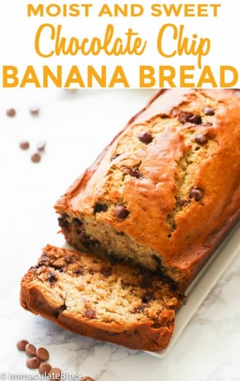 Chocolate Chip Banana Bread - Immaculate Bites