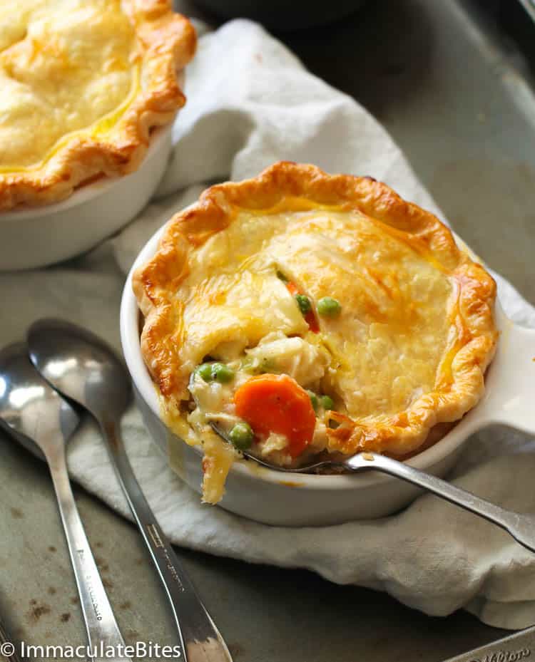 Individual Double-Crusted Chicken Pot Pies Recipe