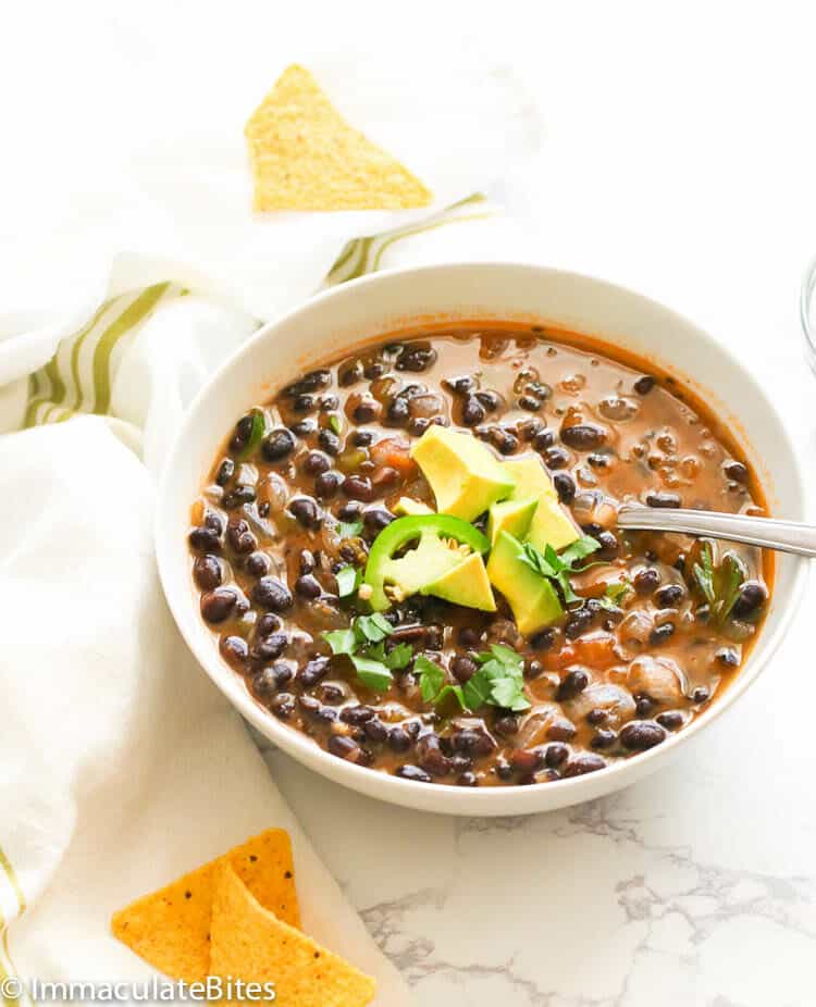 Black bean soup for your list of fall soup recipes