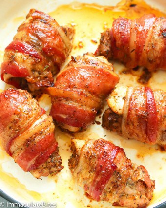 Bacon Wrapped Chicken Thighs - Immaculate Bites