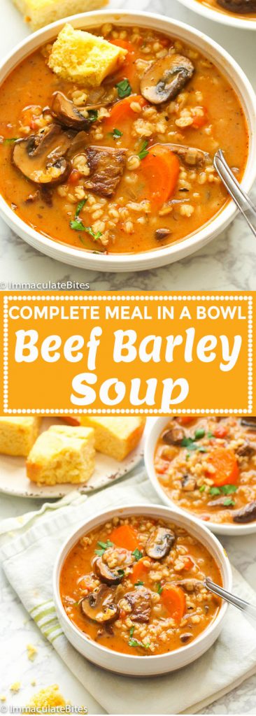 Beef Barley Soup - Immaculate Bites
