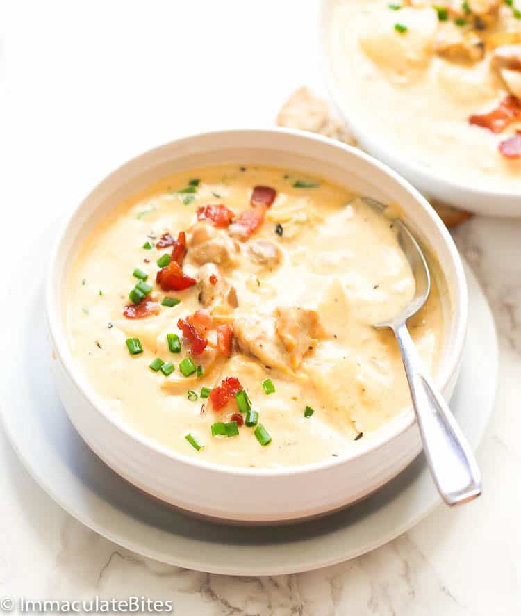 Serving up a delectable bowl of New England Clam Chowder