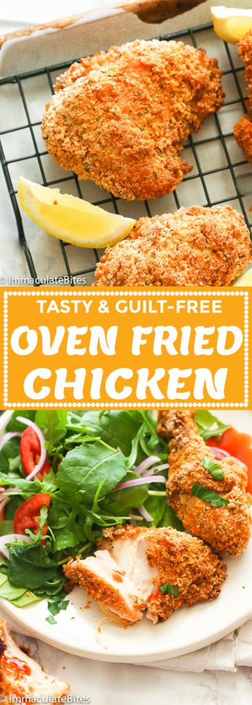 Oven Fried Chicken - Immaculate Bites