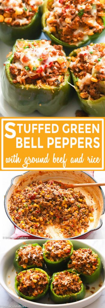 Stuffed Green Bell Peppers - Immaculate Bites