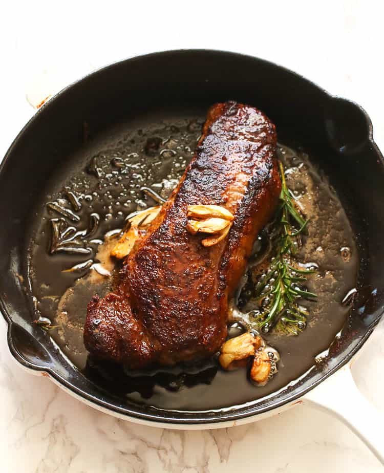 Cast Iron Pan-Seared Steak (Oven-Finished) Recipe
