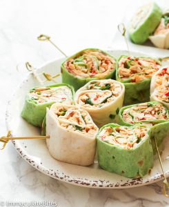 Chicken Tortilla Pinwheels - Immaculate Bites